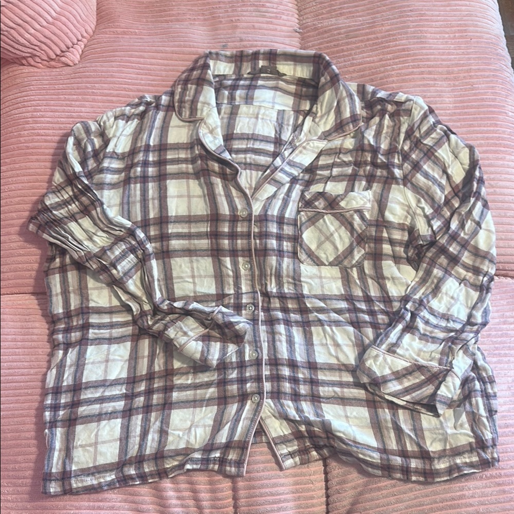 Plaid Button Down Shirt for Women